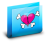 Folder Heart II Blue Icon